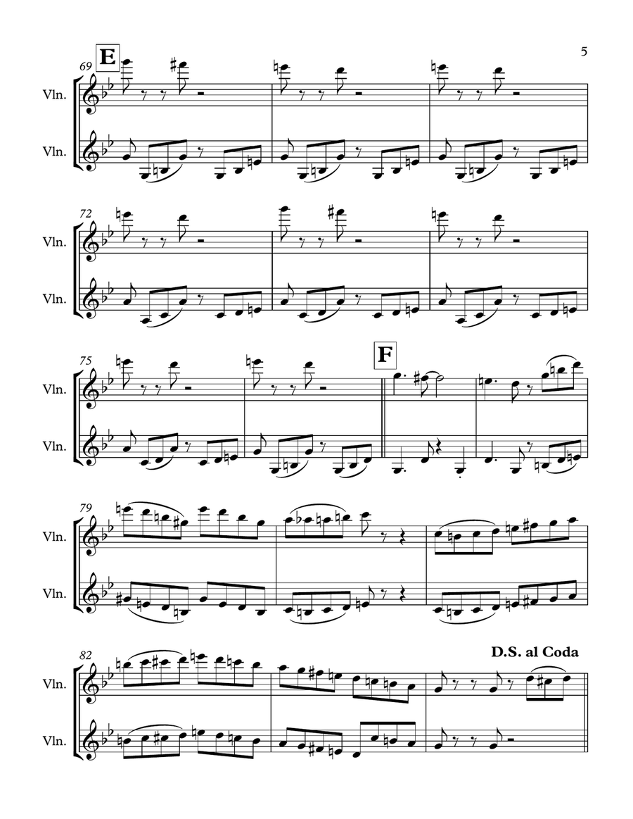Tico Tico no Fuba: Violin Duet String Duet scores gallery preview page 5