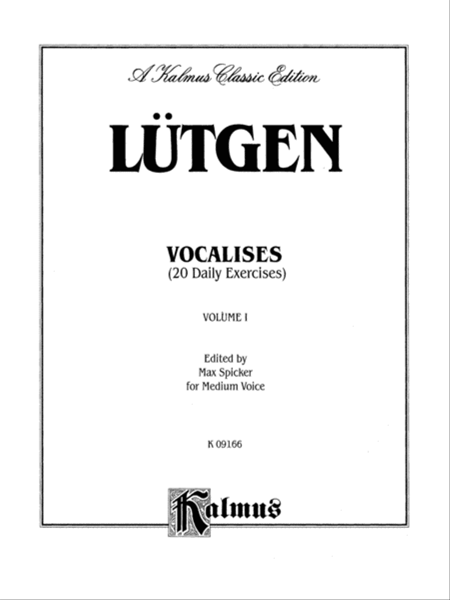 Vocalises: 20 Daily Exercises, Volume I