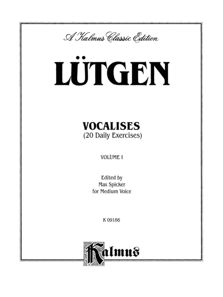 Vocalises: 20 Daily Exercises, Volume I