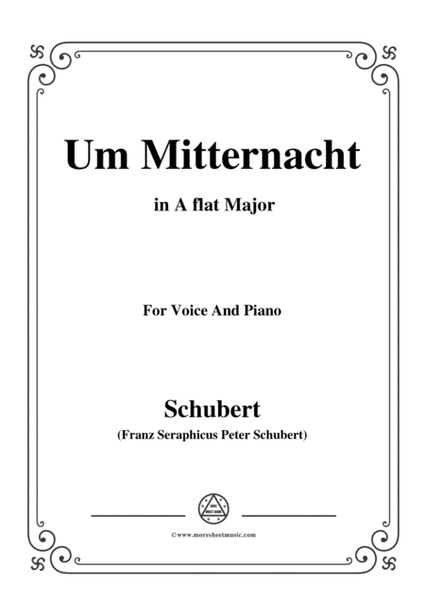 Schubert-Um Mitternacht(At Midnight),Op.88 No.3,in A flat Major,for Voice&Piano image number null