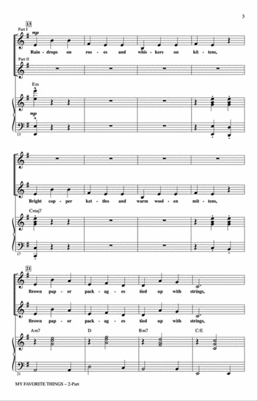 My Favorite Things My Favorite Things 2-Part scores gallery preview page 3