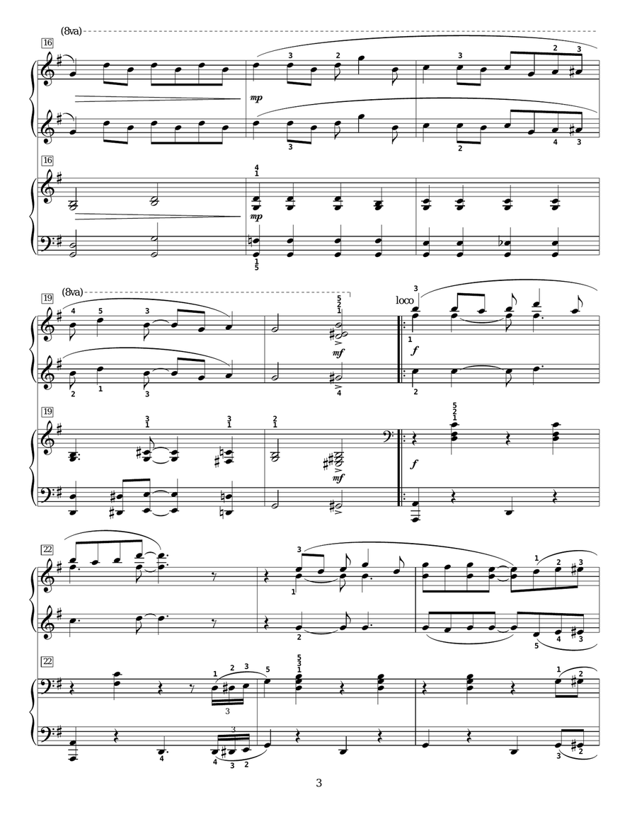 Heliotrope Bouquet Piano Duet scores gallery preview page 3