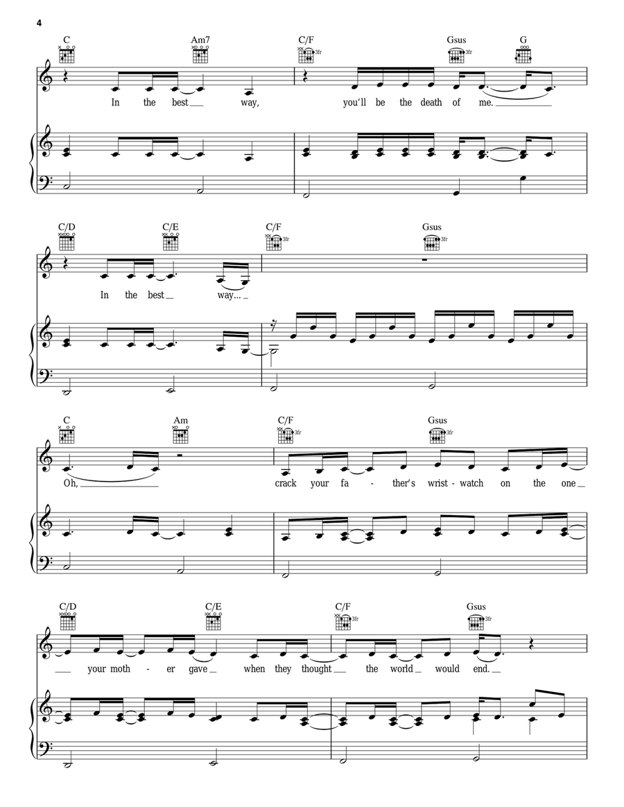 Wonderful Unknown Acoustic Guitar scores gallery preview page 4