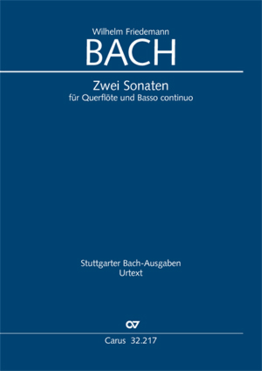 Flute Sonatas in E Minor and F Major (Flotensonaten in e-moll und F-Dur) Flute scores gallery preview page 1