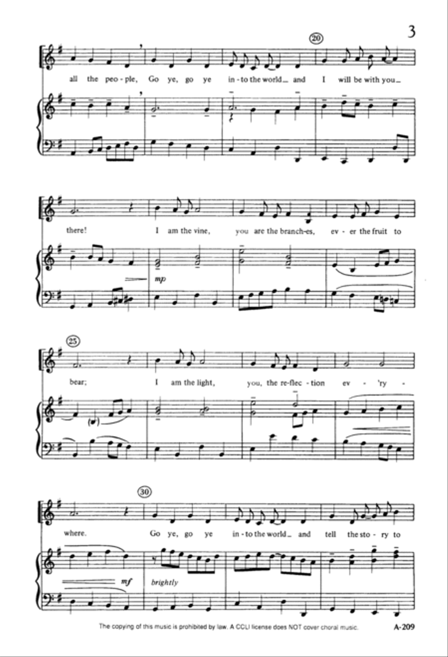 Go Into the World 4-Part scores gallery preview page 3