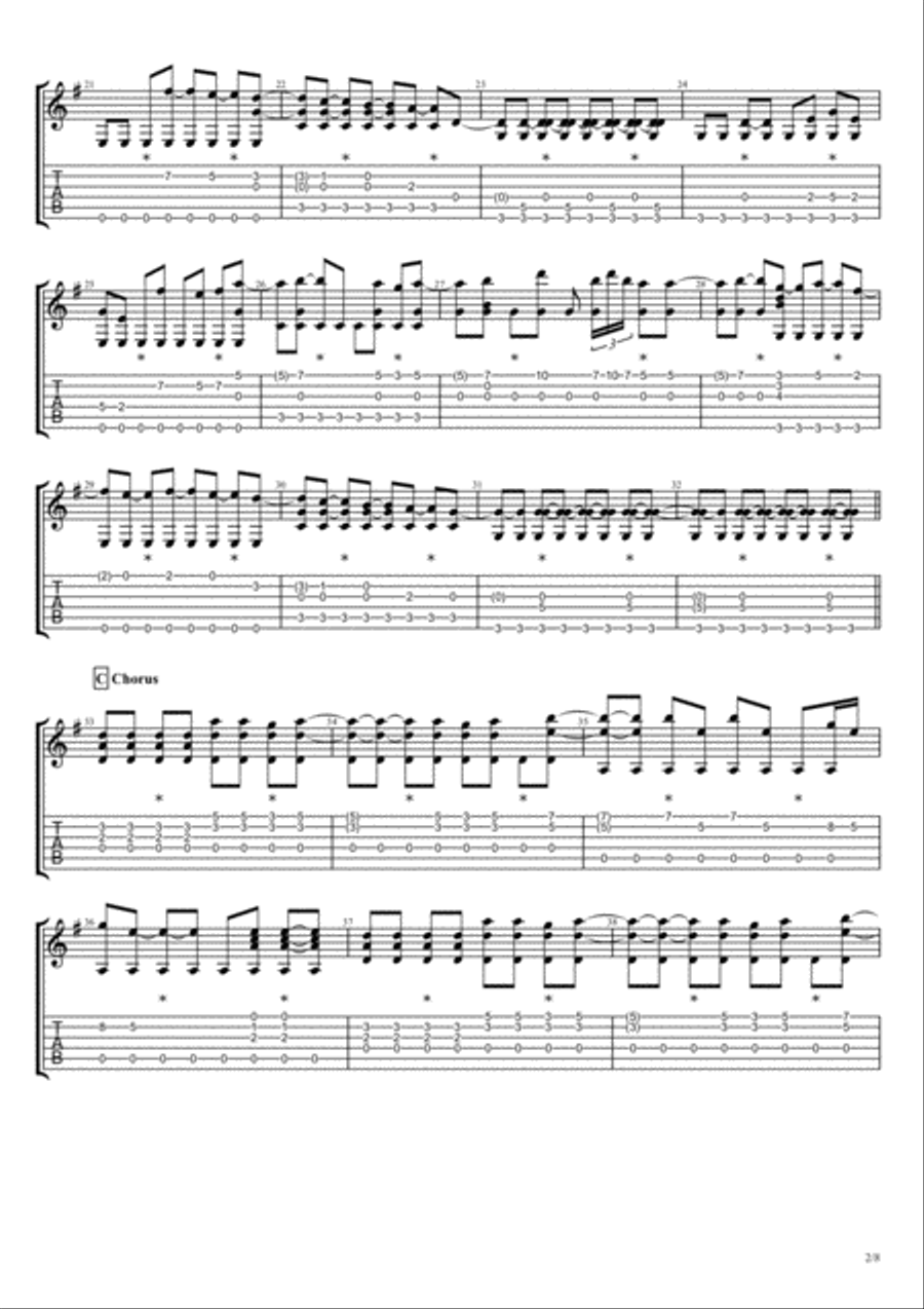 Revelation Guitar Tablature scores gallery preview page 2