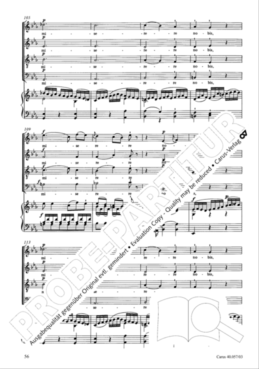 Litaniae de venerabili altaris Sacramento in Es 4-Part scores gallery preview page 57