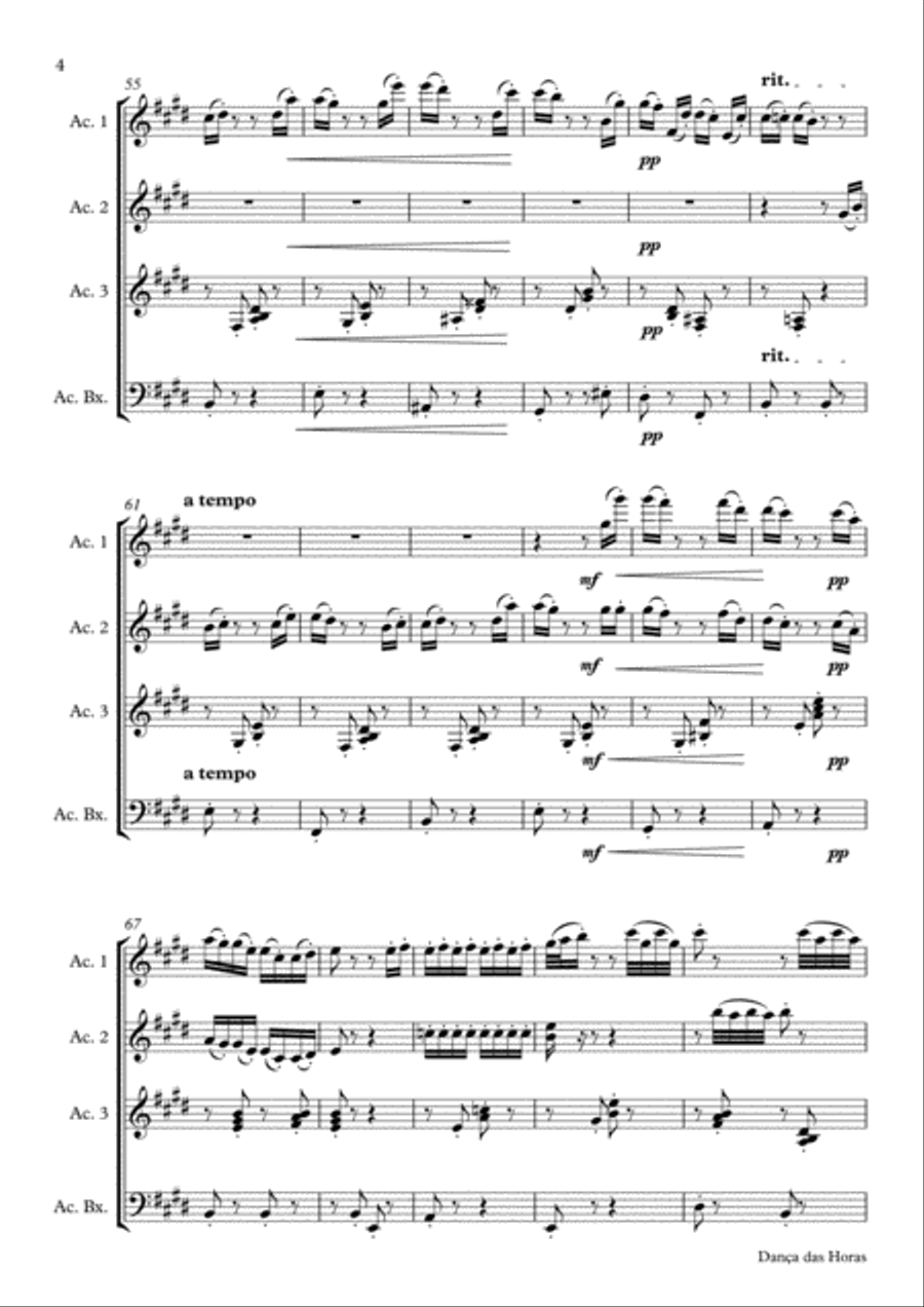 La Gioconda (Dance of the Hours) Small Ensemble scores gallery preview page 4
