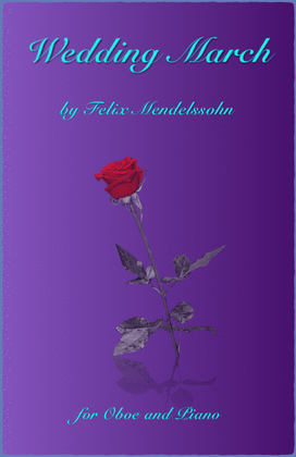 Book cover for Wedding March by Mendelssohn, for Solo Oboe and Piano