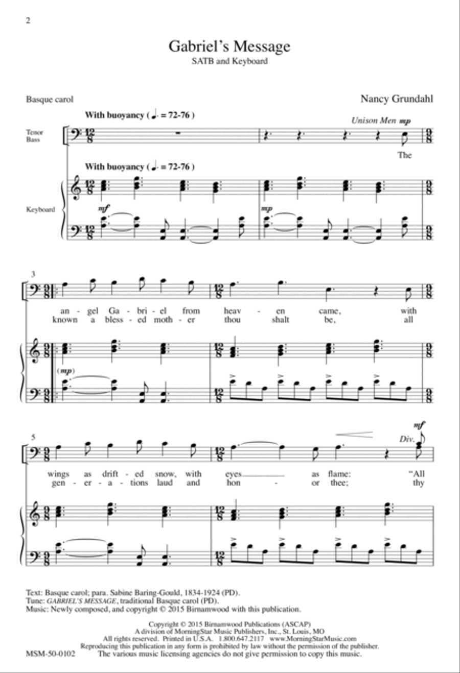 Gabriel's Message Gabriel's Message Divisi scores gallery preview page 1