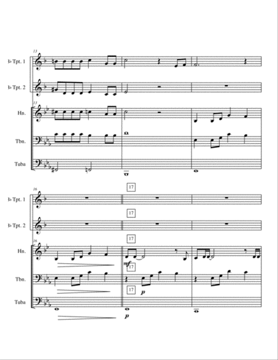 Bohemian Rhapsody Brass Ensemble scores gallery preview page 3