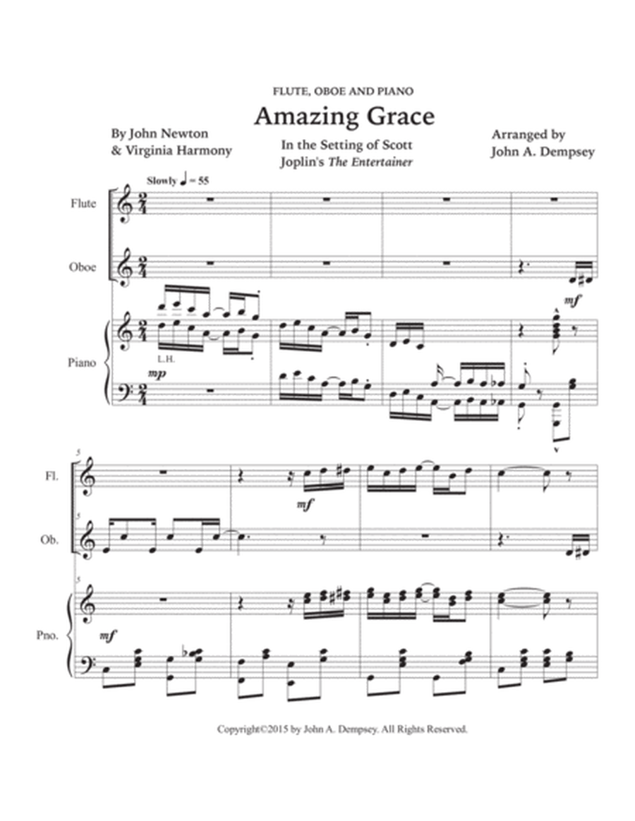 Amazing Grace / The Entertainer (Trio for Flute, Oboe and Piano) image number null