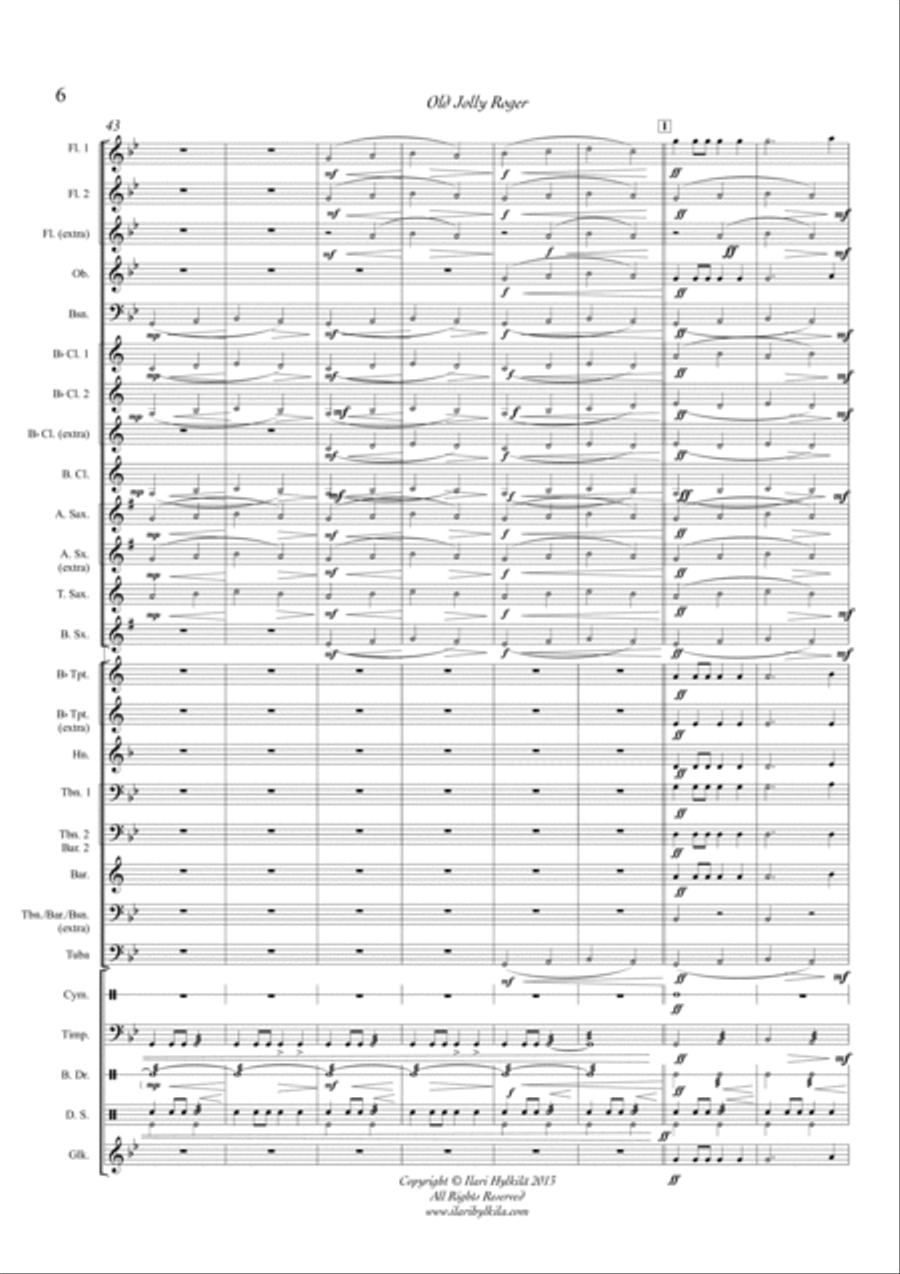 Old Jolly Roger (For Young Band - Score and the parts) Concert Band scores gallery preview page 6