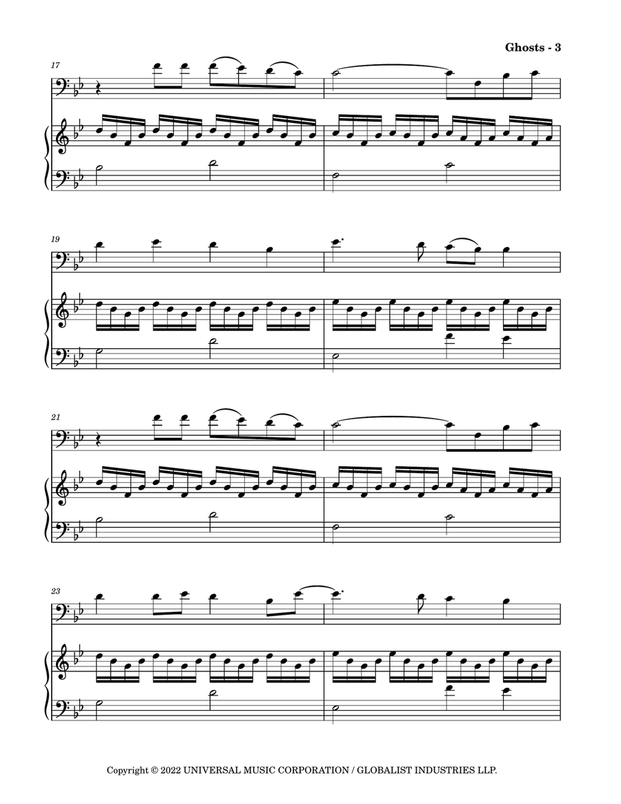 Ghosts (How Can I Move On) Piano scores gallery preview page 5