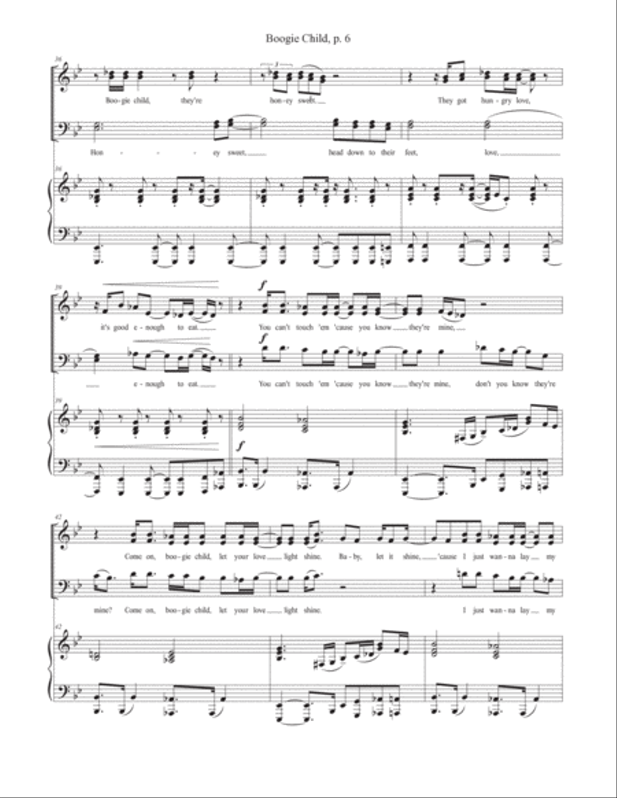 Boogie Child Boogie Child 4-Part scores gallery preview page 6