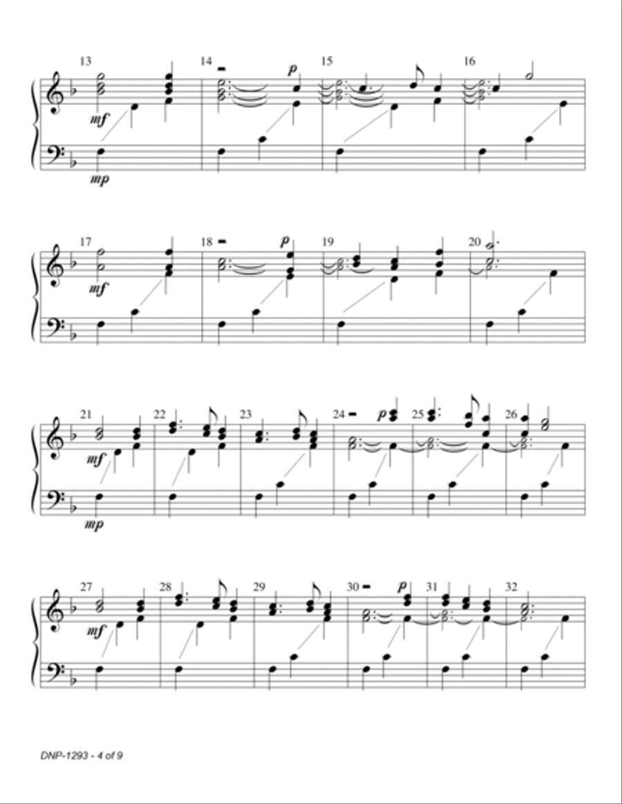 Night in a Manger ~ 3 octave handbell choirs - REPRODUCIBLE 3-Octaves scores gallery preview page 4