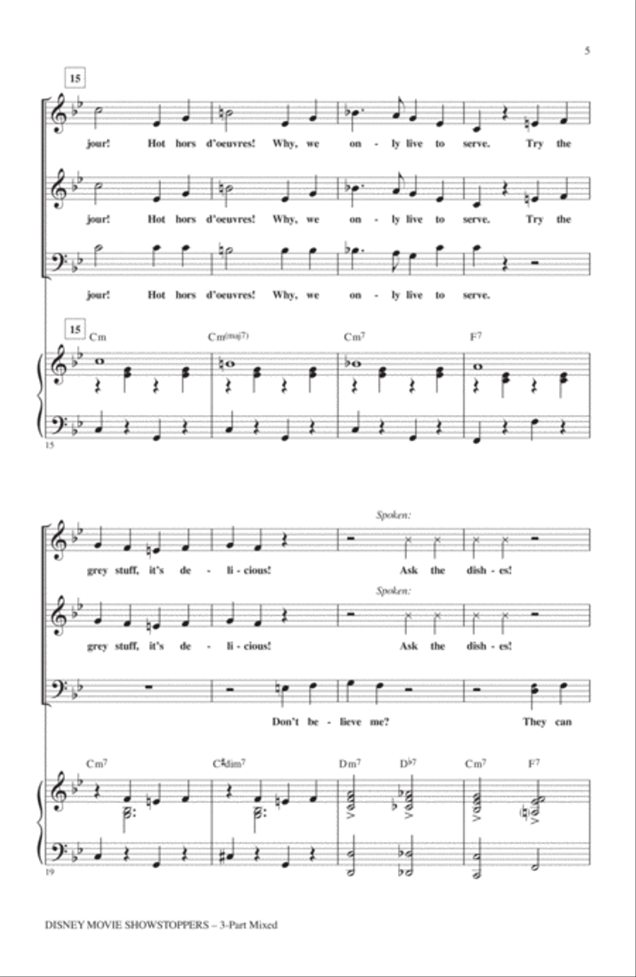 Disney Movie Showstoppers 3-Part scores gallery preview page 3