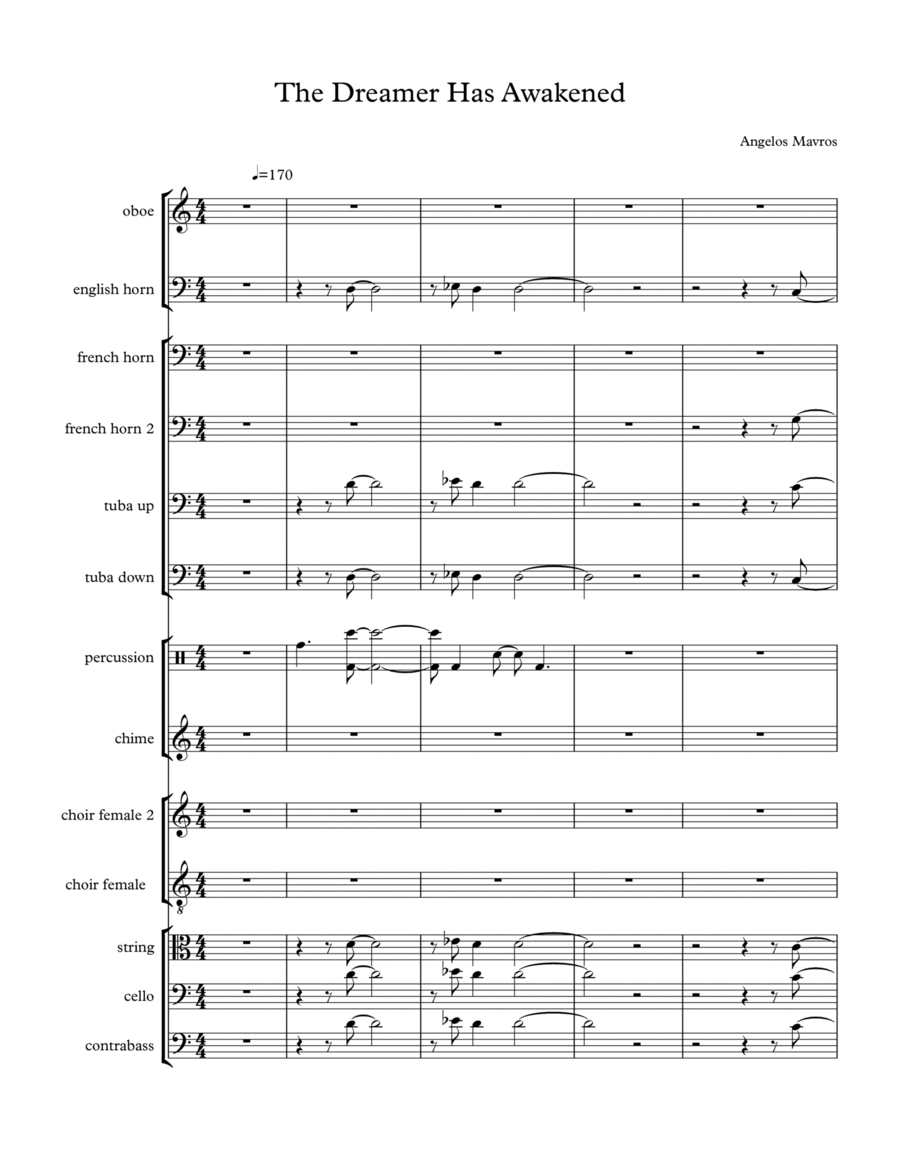 The Dreamer Has Awakened - Score Only Full Orchestra scores gallery preview page 1