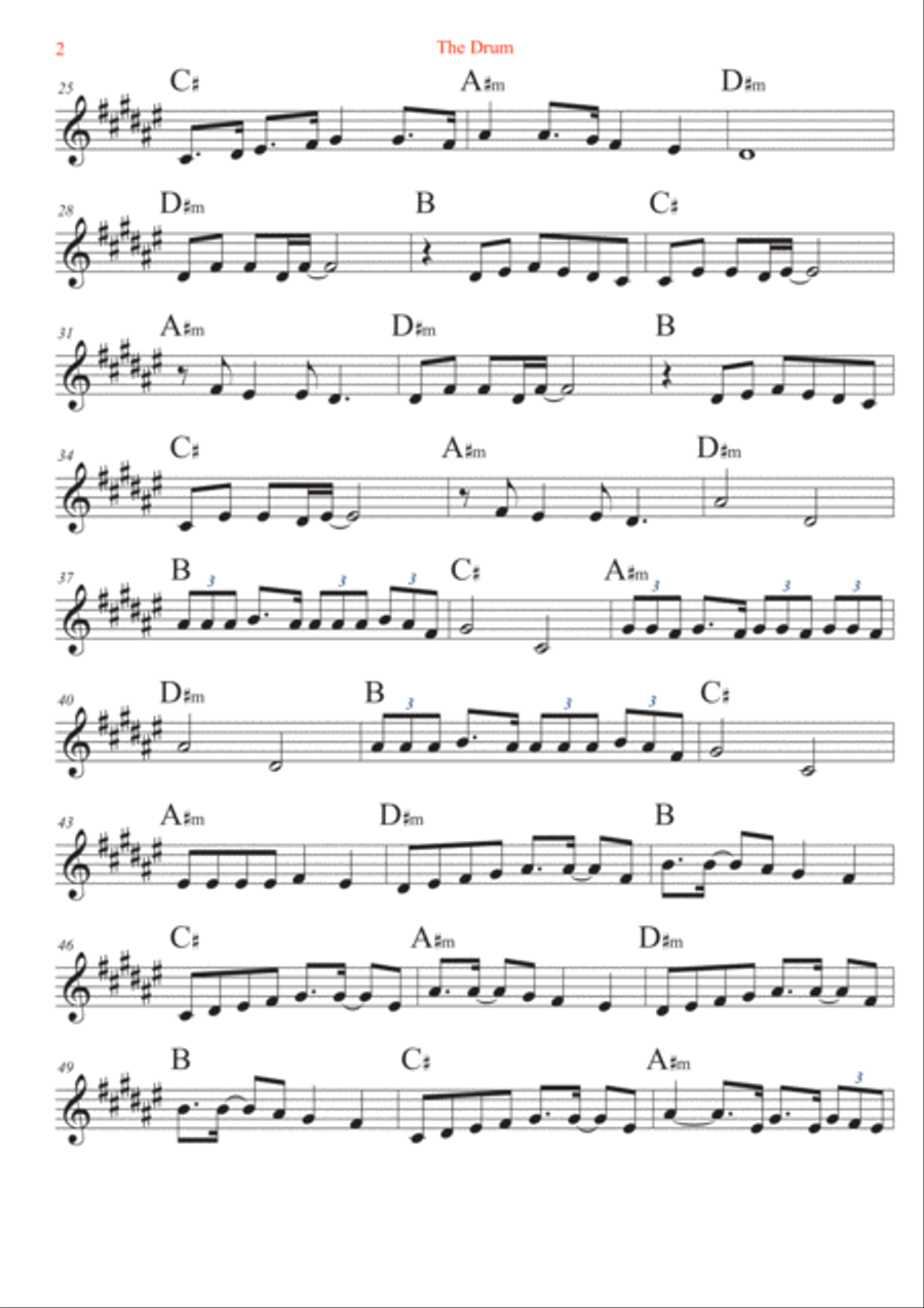 The Drum Violin Solo scores gallery preview page 2