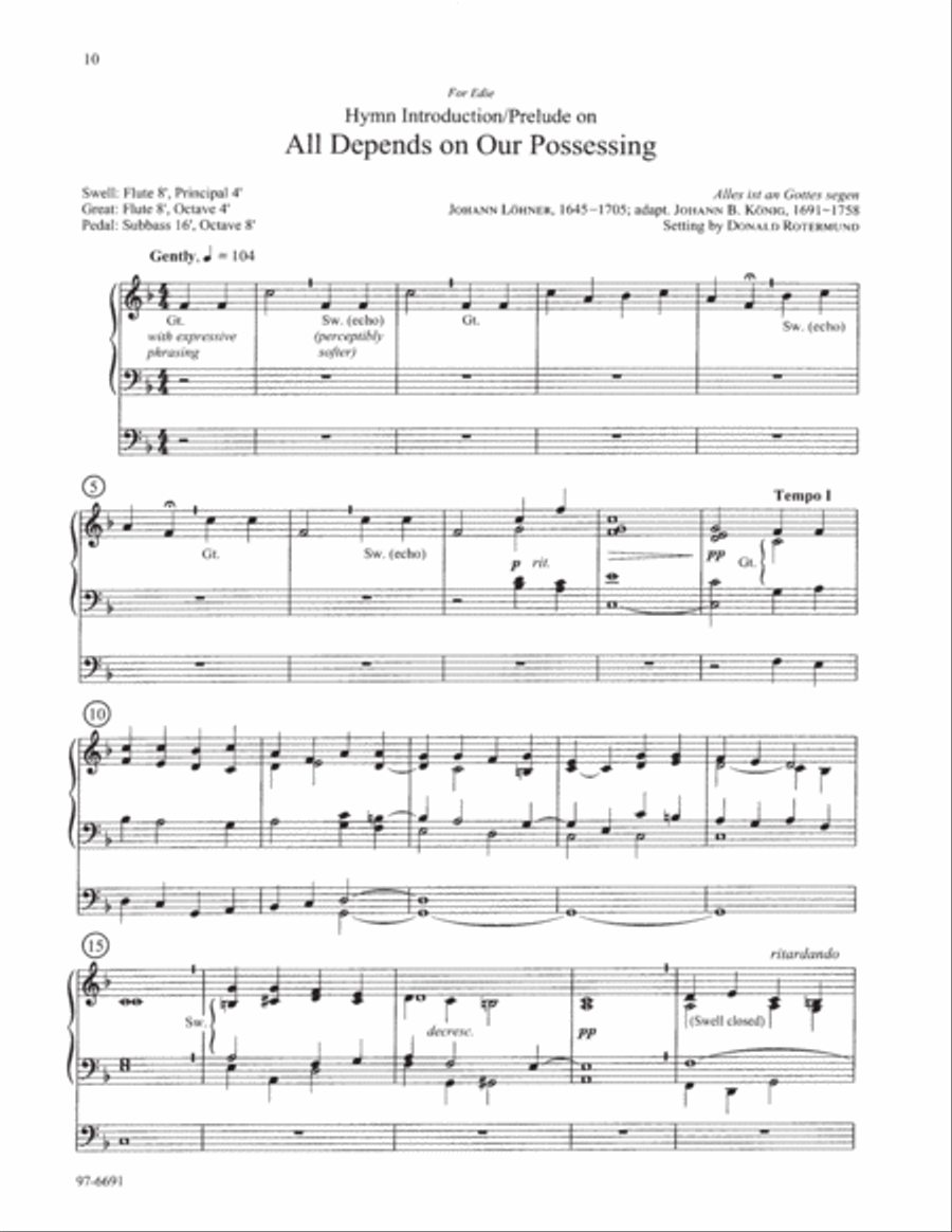 Seven Hymn Preludes, Set 5 Organ scores gallery preview page 4