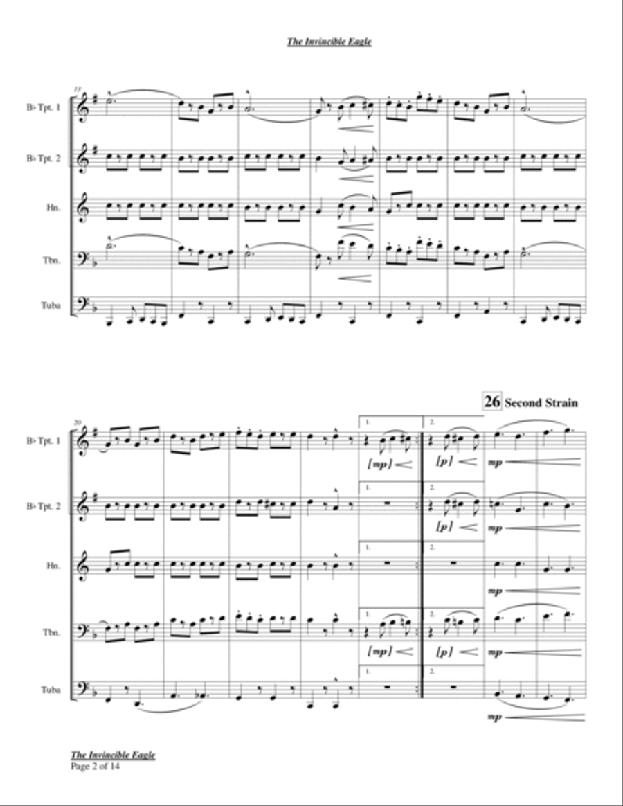 The Invincible Eagle Chamber Music scores gallery preview page 4
