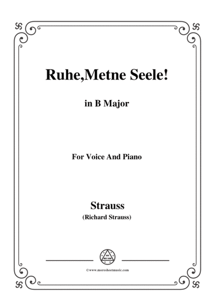 Richard Strauss-Ruhe,Meine Seele! In B Major,for Voice and Piano image number null