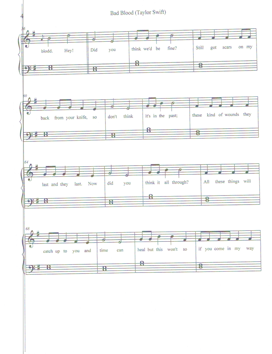 Bad Blood Bad Blood Small Ensemble scores gallery preview page 4