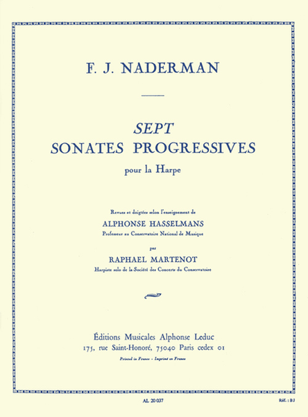 7 Sonates Progressives - Harpe