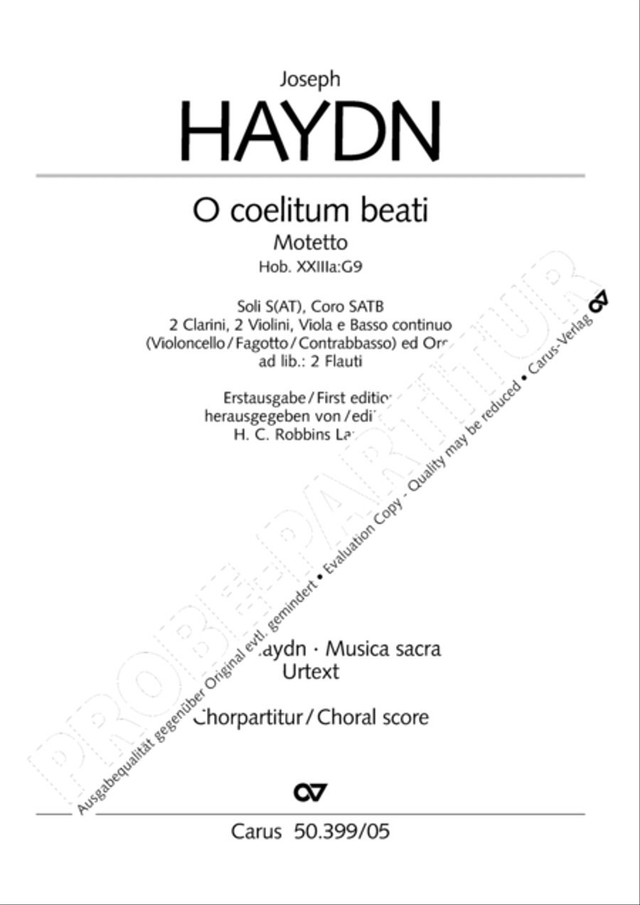 O coelitum beati O coelitum beati 4-Part scores gallery preview page 2
