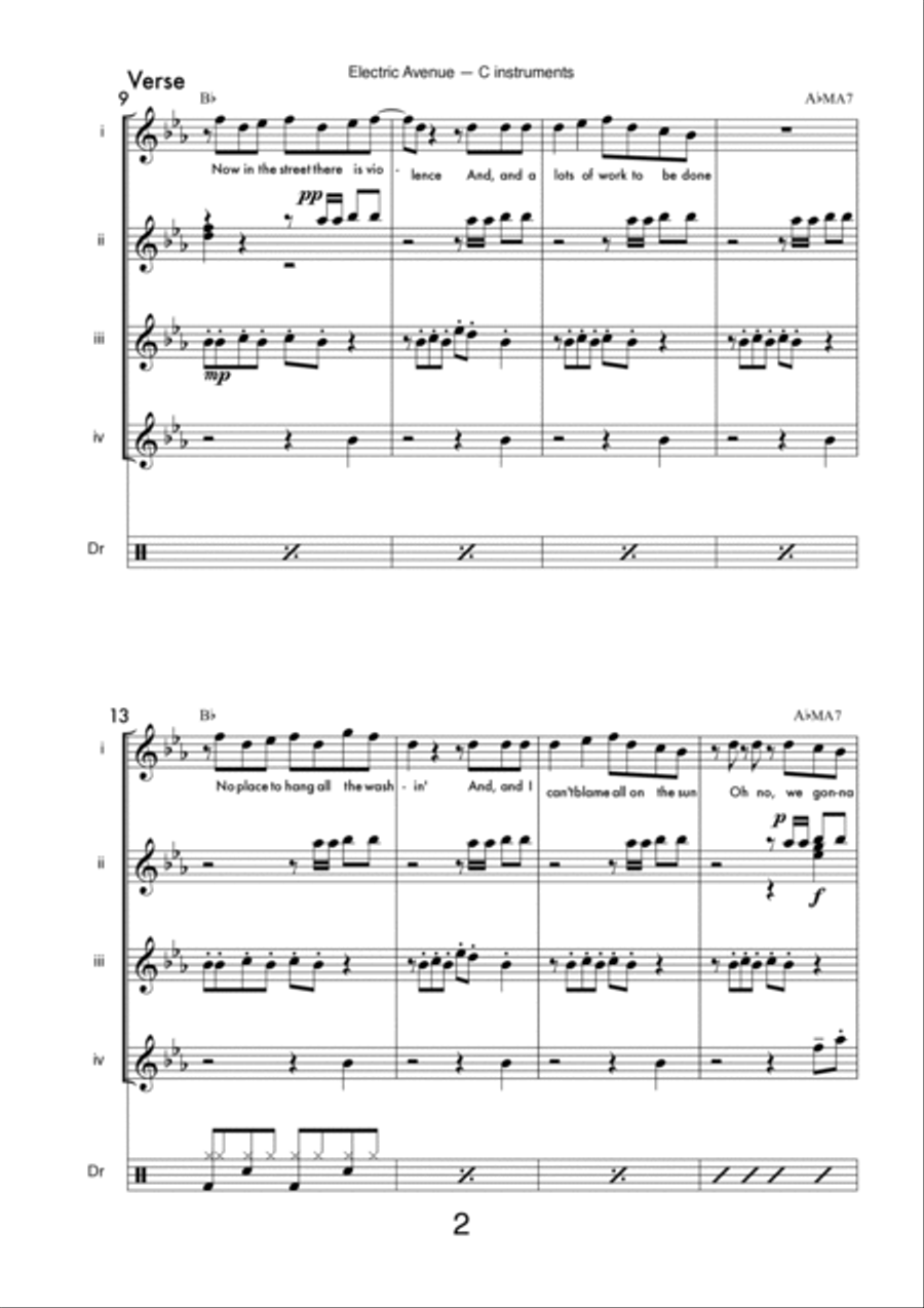 Electric Avenue Large Ensemble scores gallery preview page 2