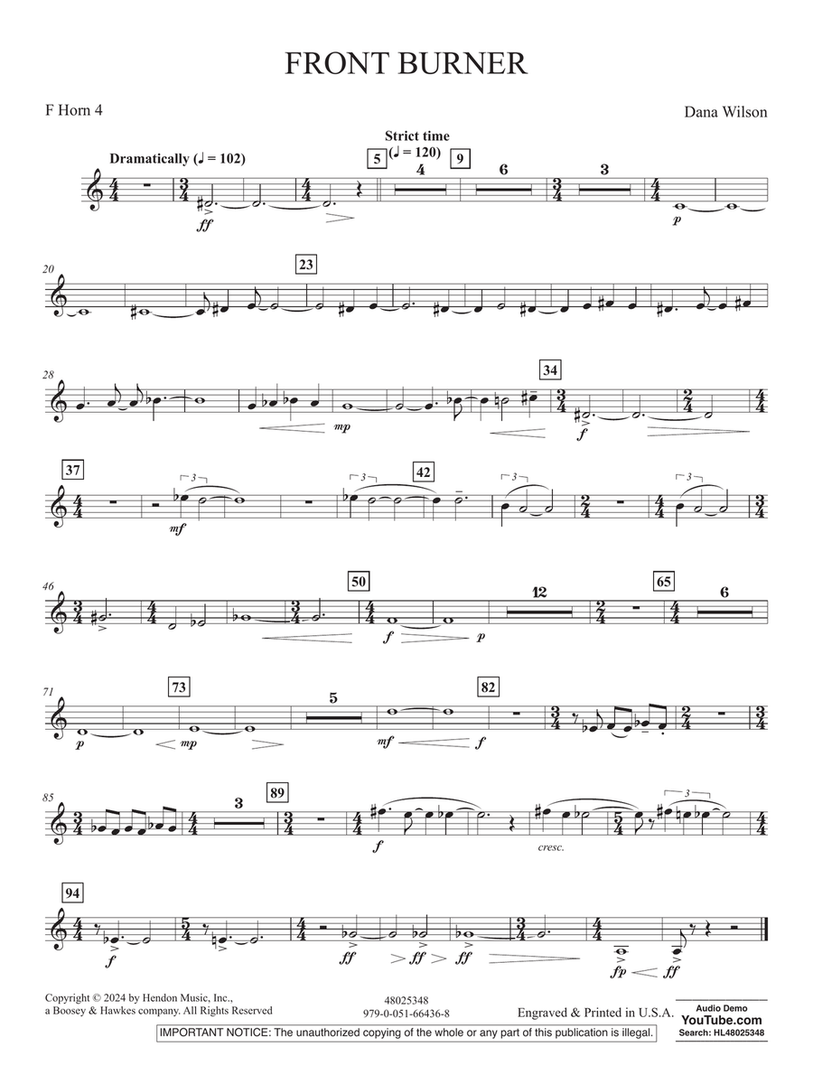 Front Burner - F Horn 4