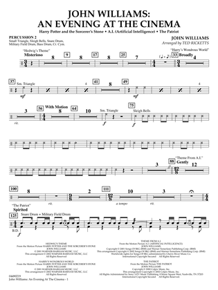 John Williams: An Evening At The Cinema (arr. Ted Ricketts) - Percussion 2
