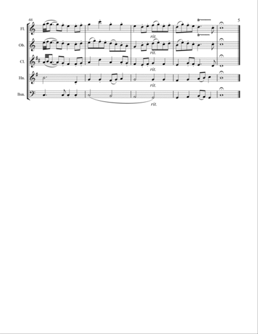 Rondeau from “Sinfonie de Fanfares” (for Woodwind Quintet) Woodwind Quintet scores gallery preview page 6