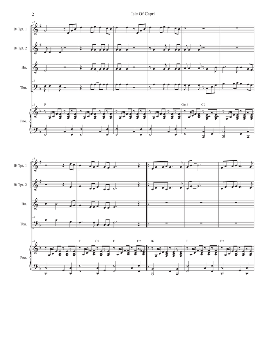 Isle Of Capri Isle Of Capri Brass Ensemble scores gallery preview page 2