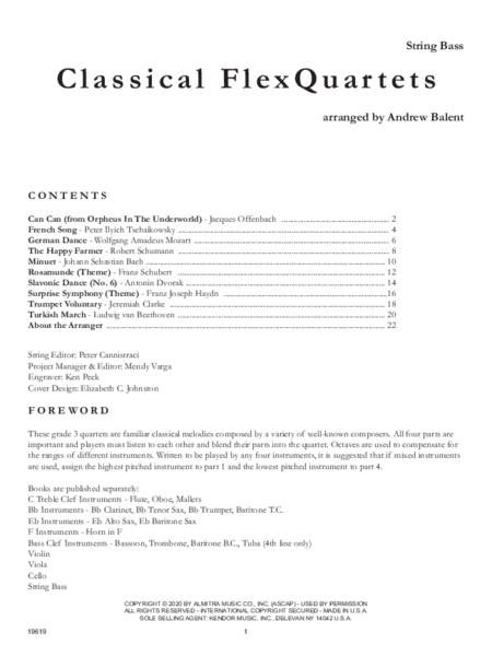 Classical FlexQuartets - String Bass