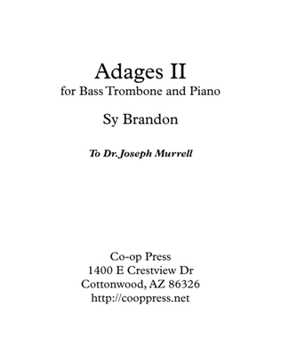 Adages II for Bass Trombone and Piano