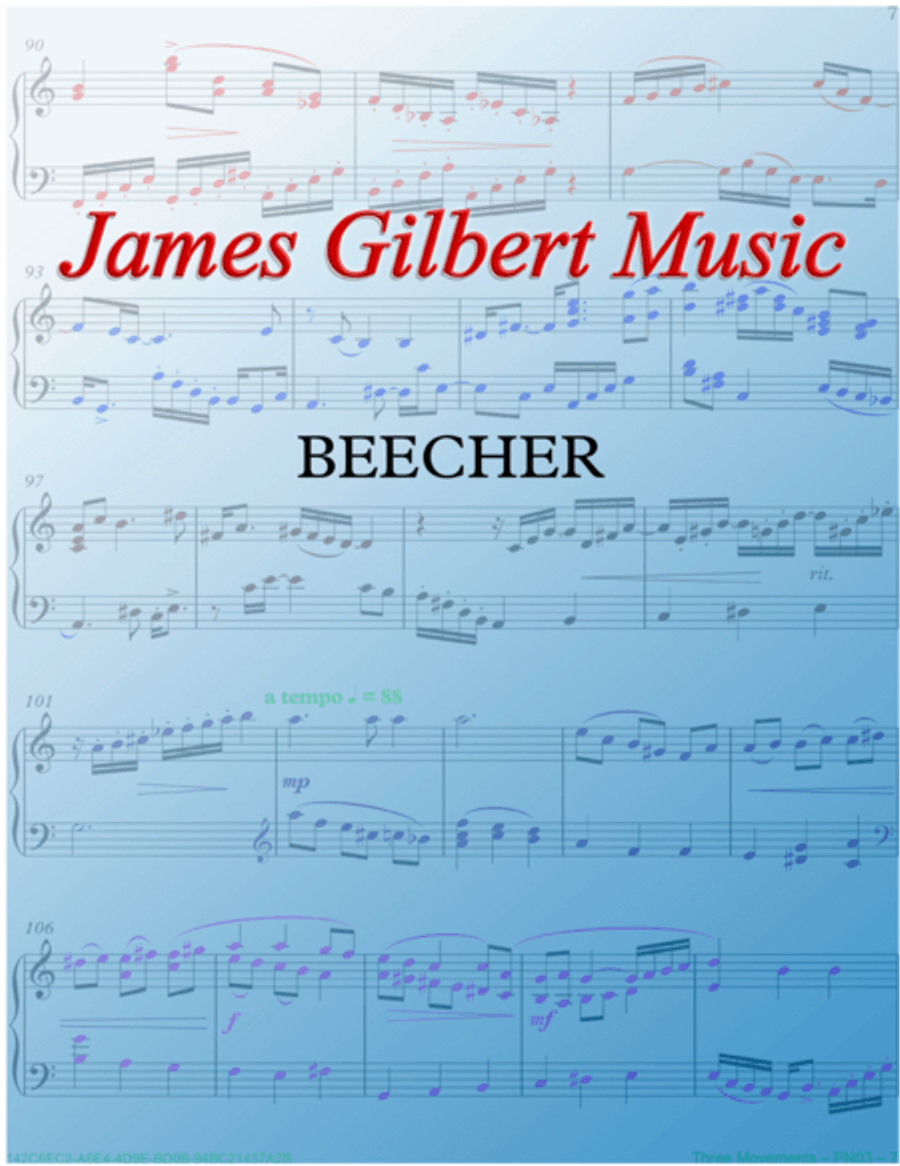BEECHER (Love Divine, There's A Wideness) Small Ensemble scores gallery preview page 1