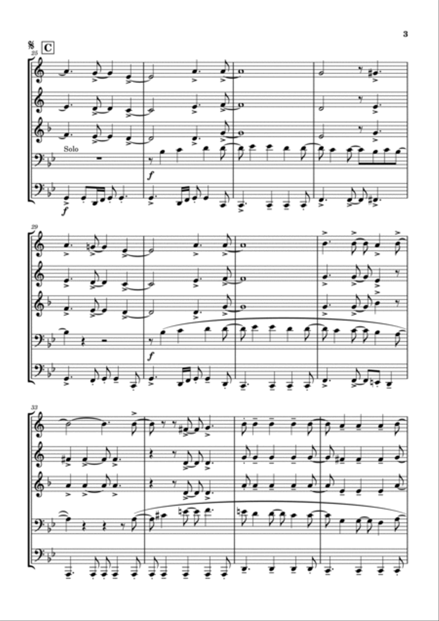 Who Loves You Who Loves You Brass Ensemble scores gallery preview page 3