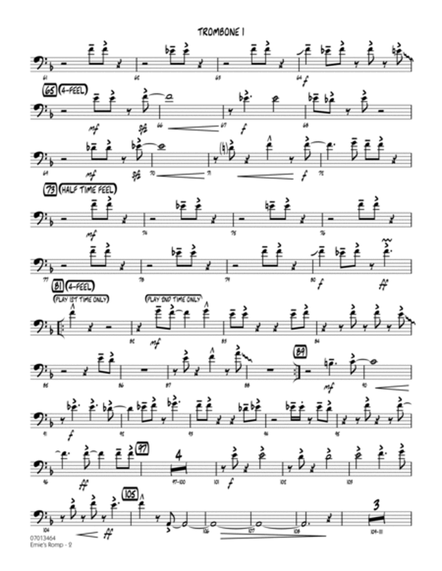 Ernie's Romp (arr. Mark Taylor) - Trombone 1