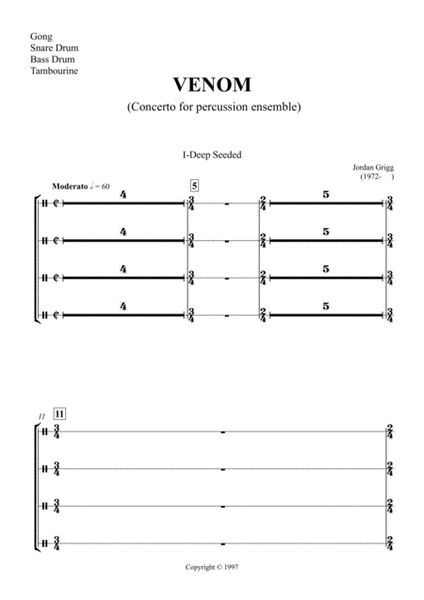 Venom (Concerto for Percussion Ensemble) PART 3