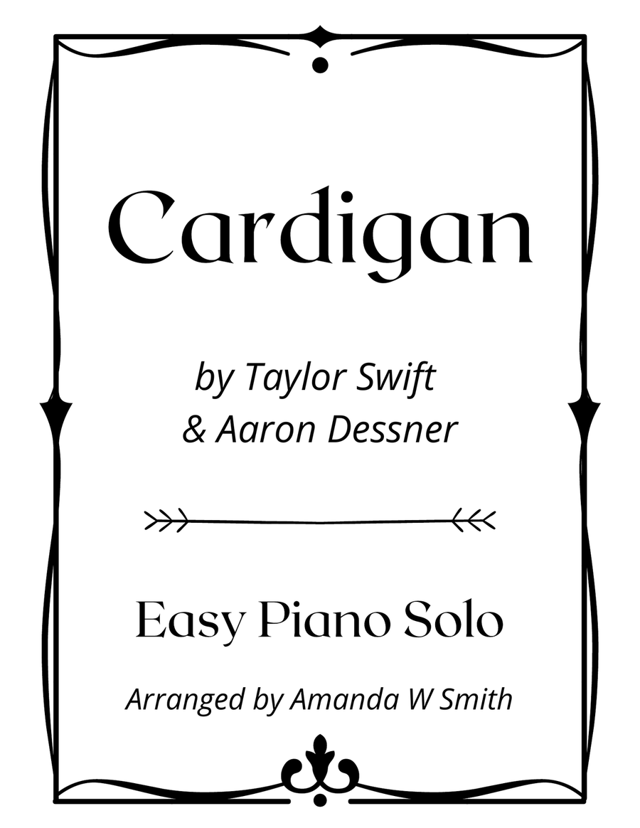 Cardigan Cardigan Easy Piano scores gallery preview page 1