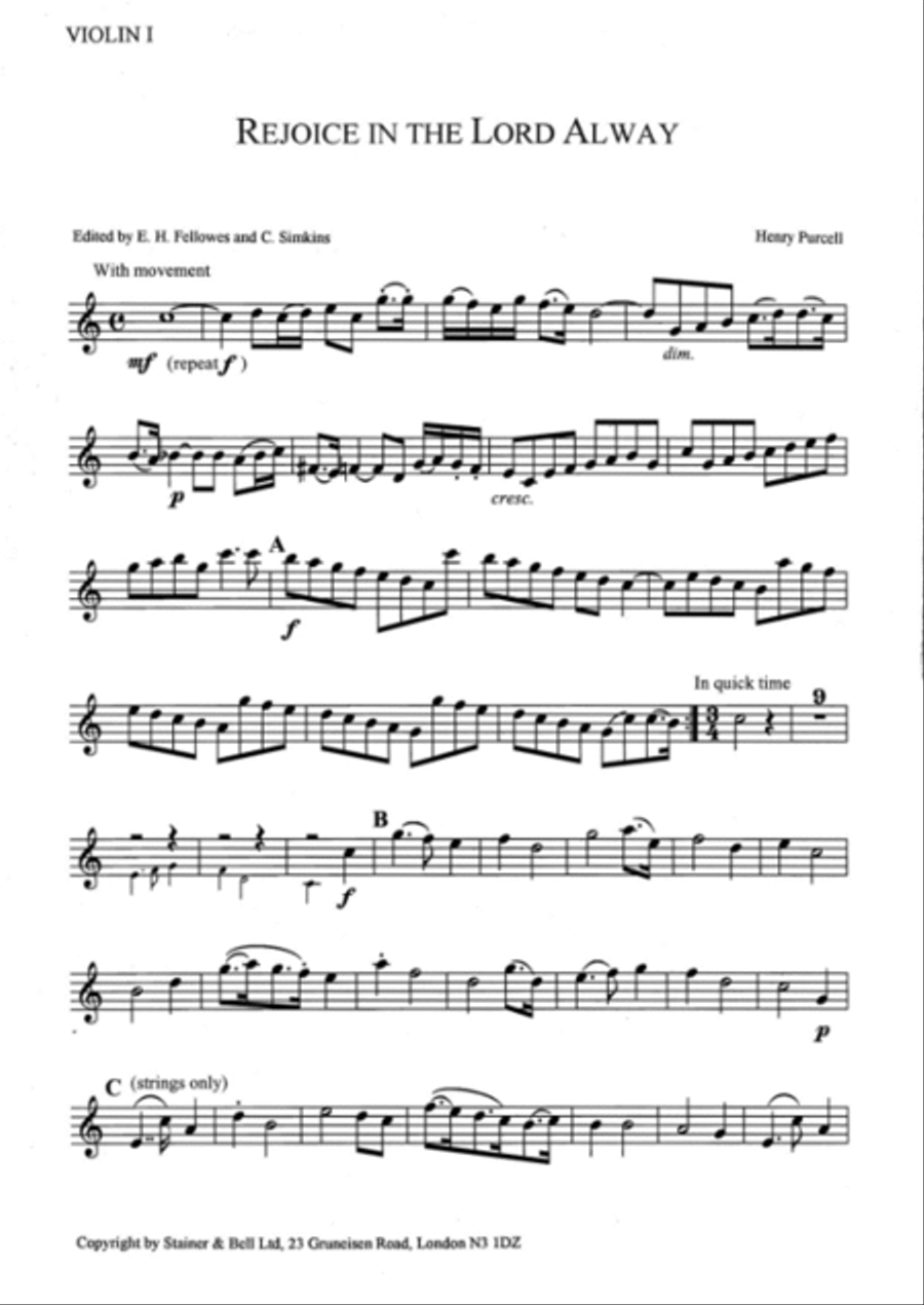 Rejoice in the Lord (The Bell Anthem) String Quartet scores gallery preview page 2
