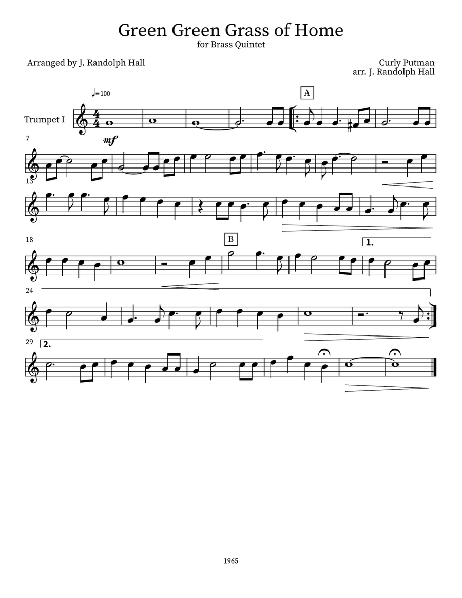 Green Green Grass of Home Small Ensemble scores gallery preview page 5