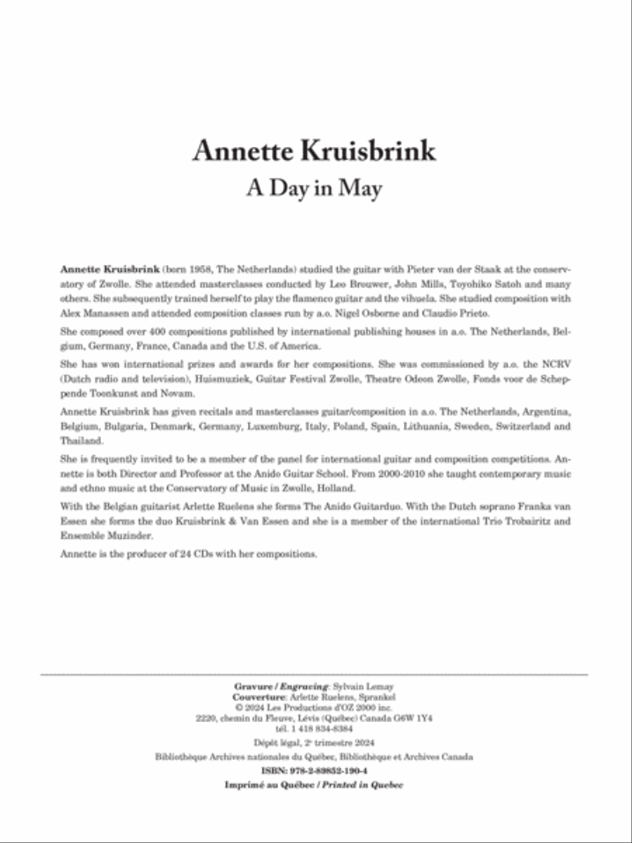 A Day in May Classical Guitar scores gallery preview page 2