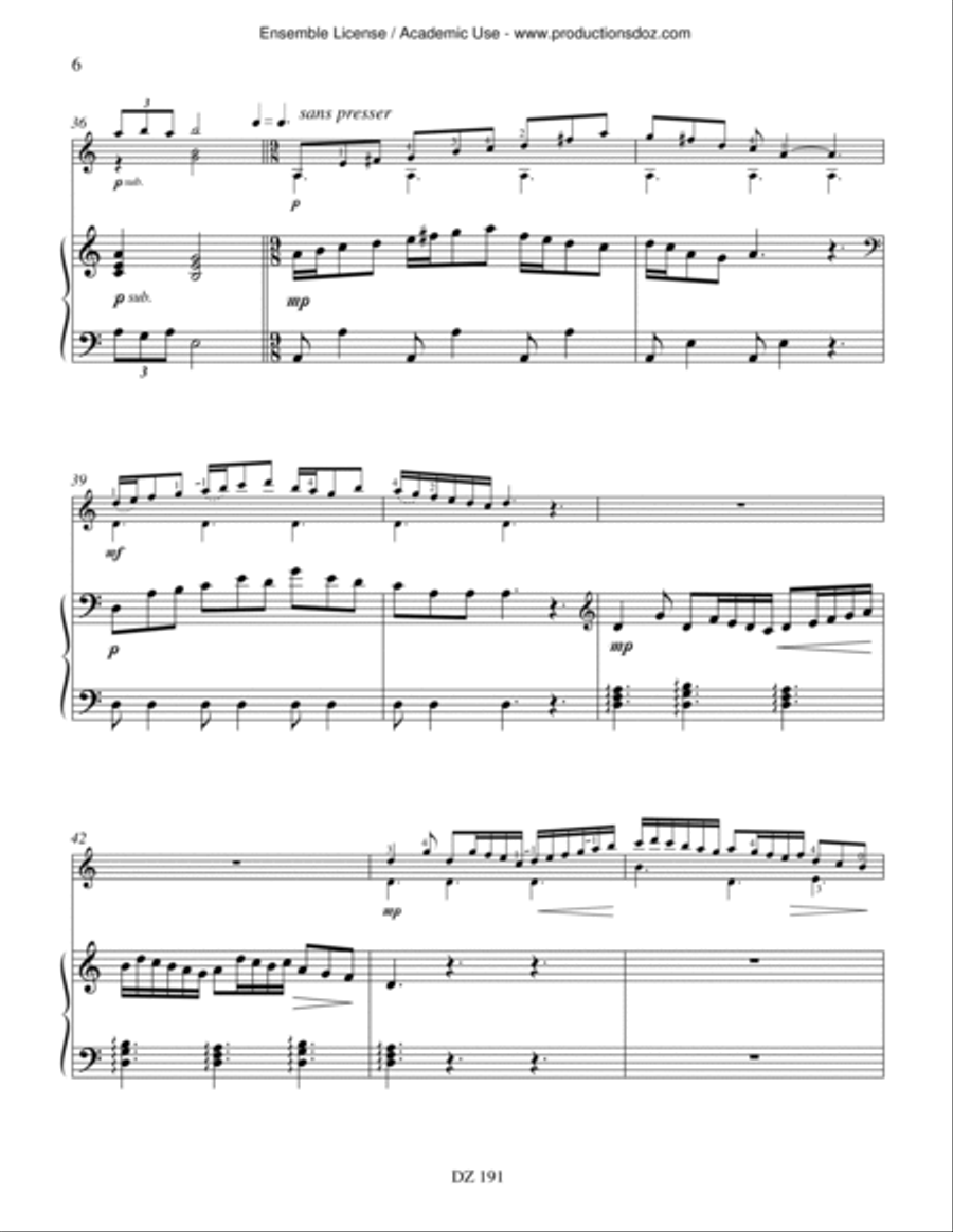 Élégie amoureuse dans le style des anciens, opus 45 Harp scores gallery preview page 6