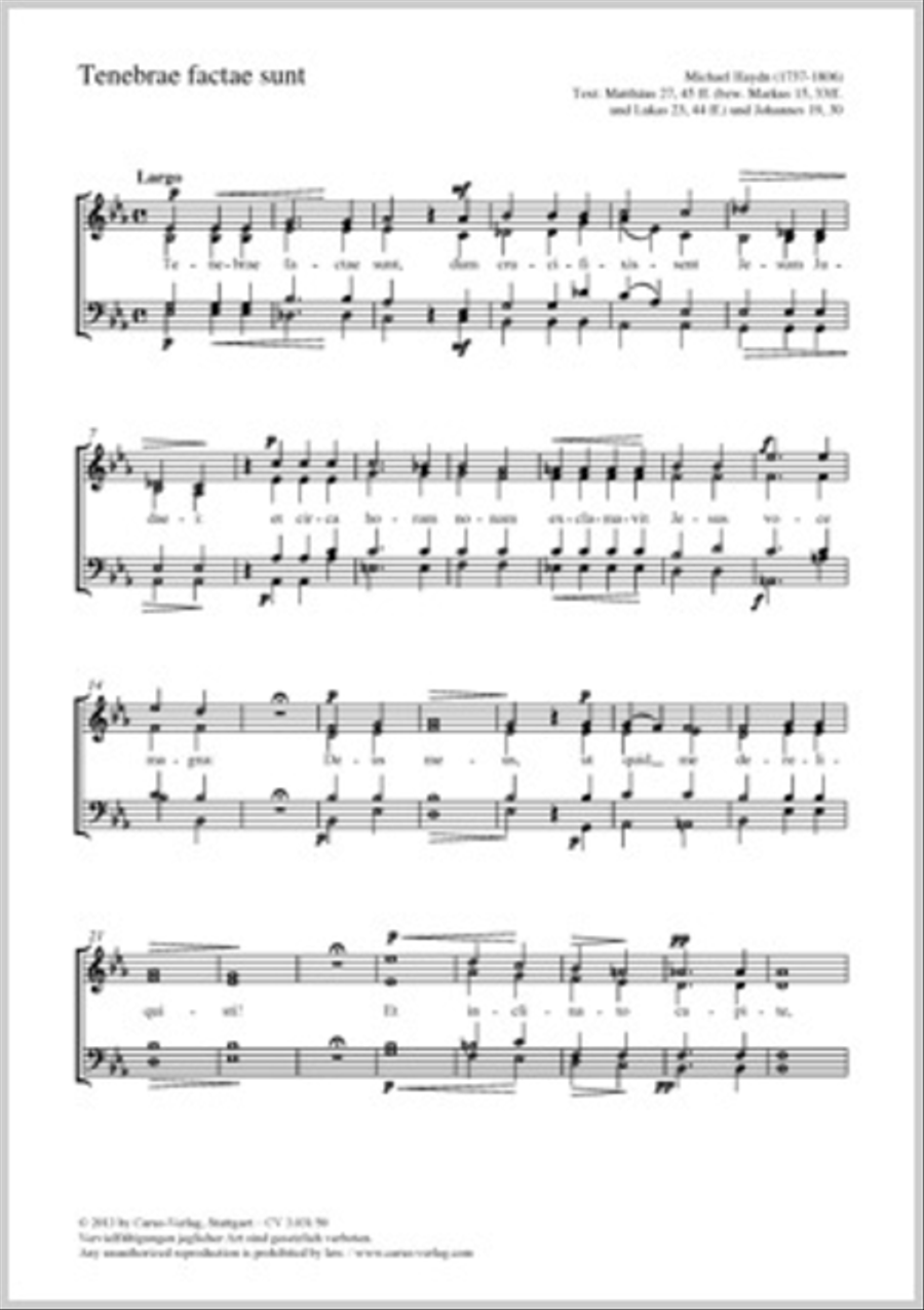 Tenebrae factae sunt 4-Part scores gallery preview page 1
