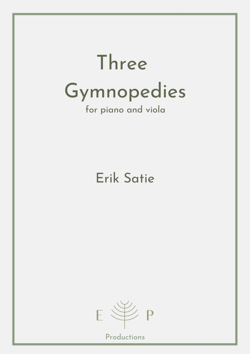 Three Gymnopedies for viola and piano