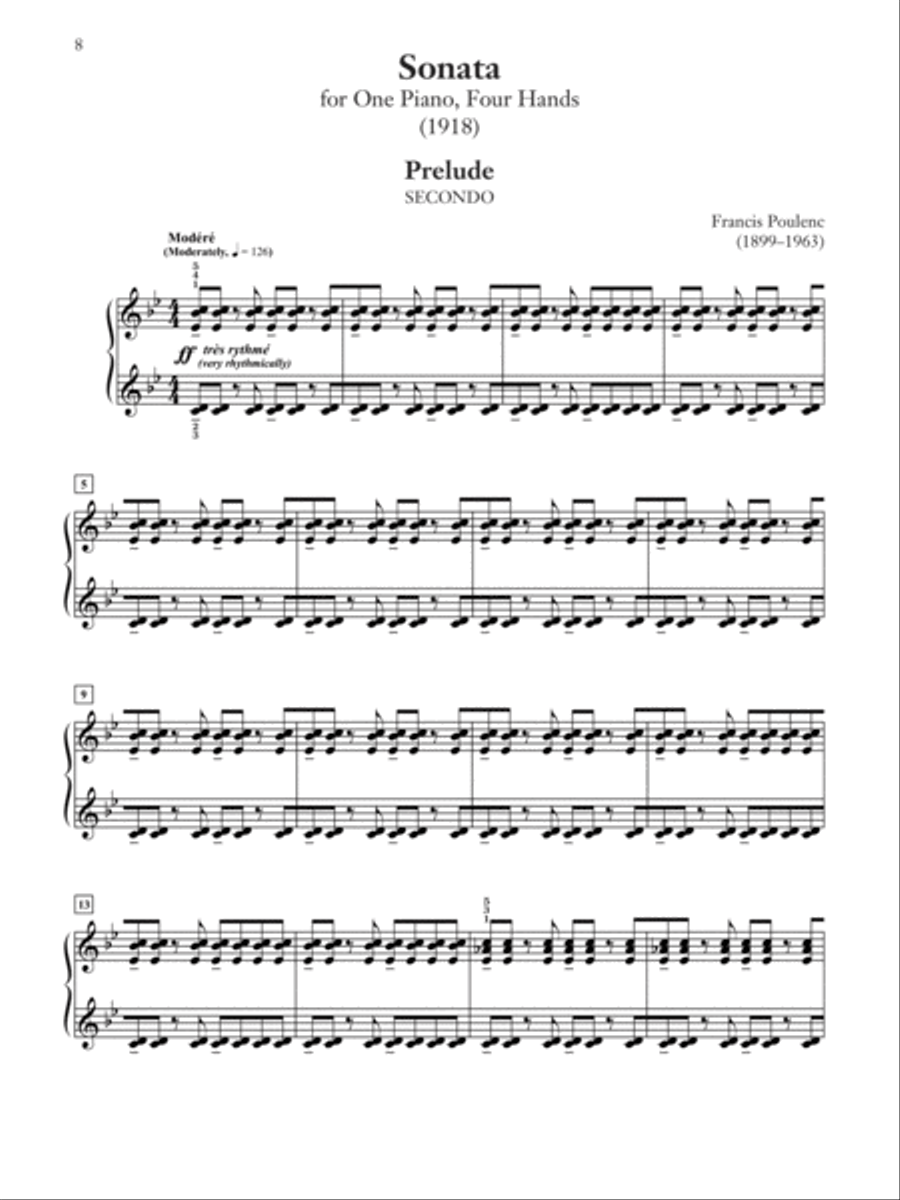 Poulenc -- Sonata Small Ensemble scores gallery preview page 9