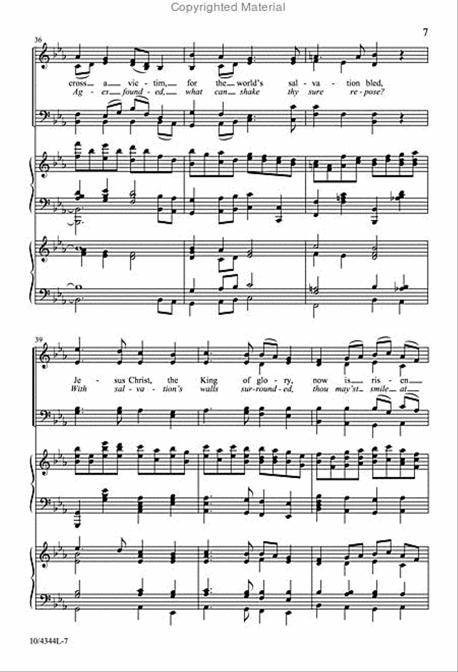 Easter Hymn of Praise 4-Part scores gallery preview page 7