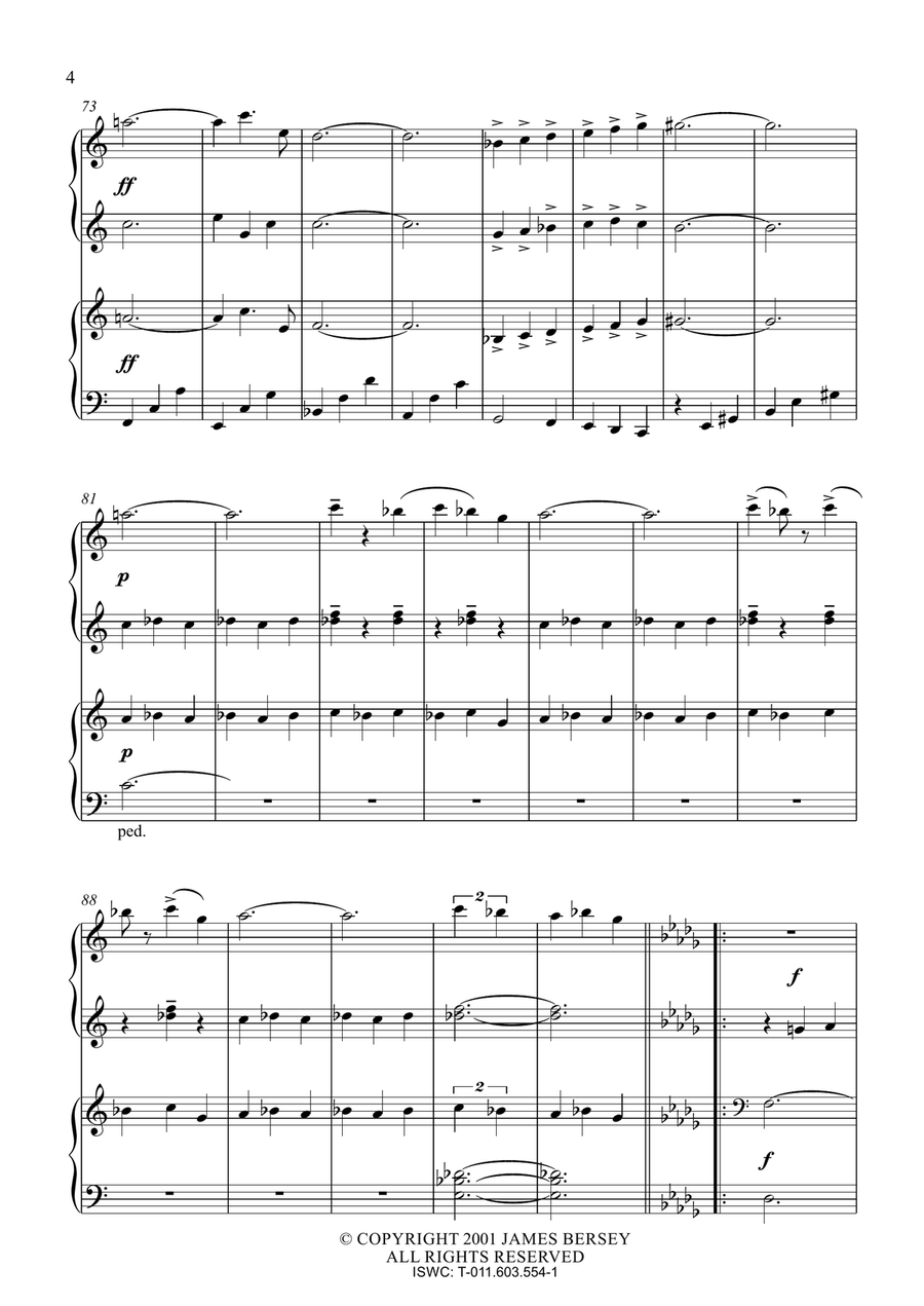 Dance of the Rising Sun (Piano Duet) Chamber Music scores gallery preview page 6